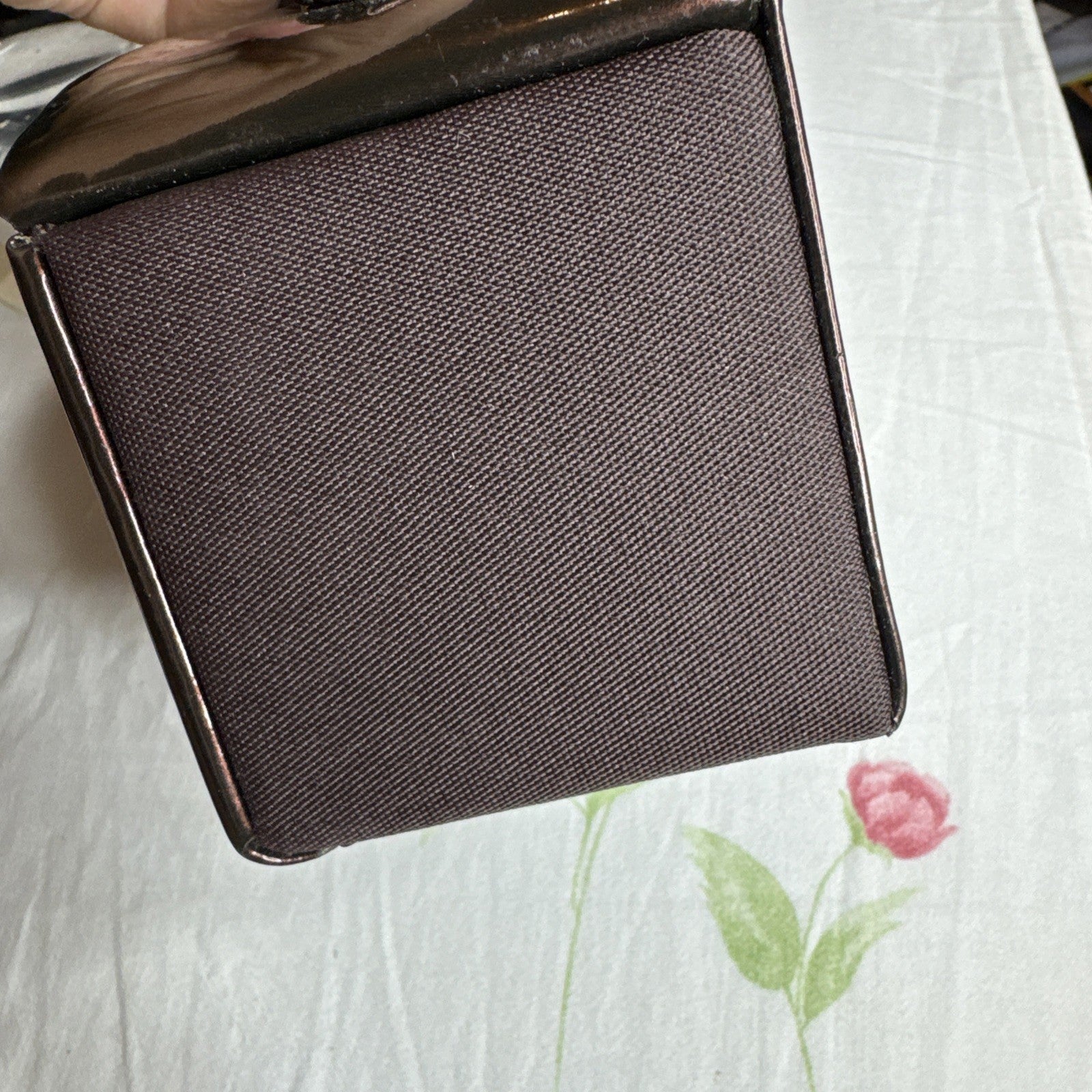 Beautiful Fox leather Mini Makeup + Jewellery Box - Excellent Condition