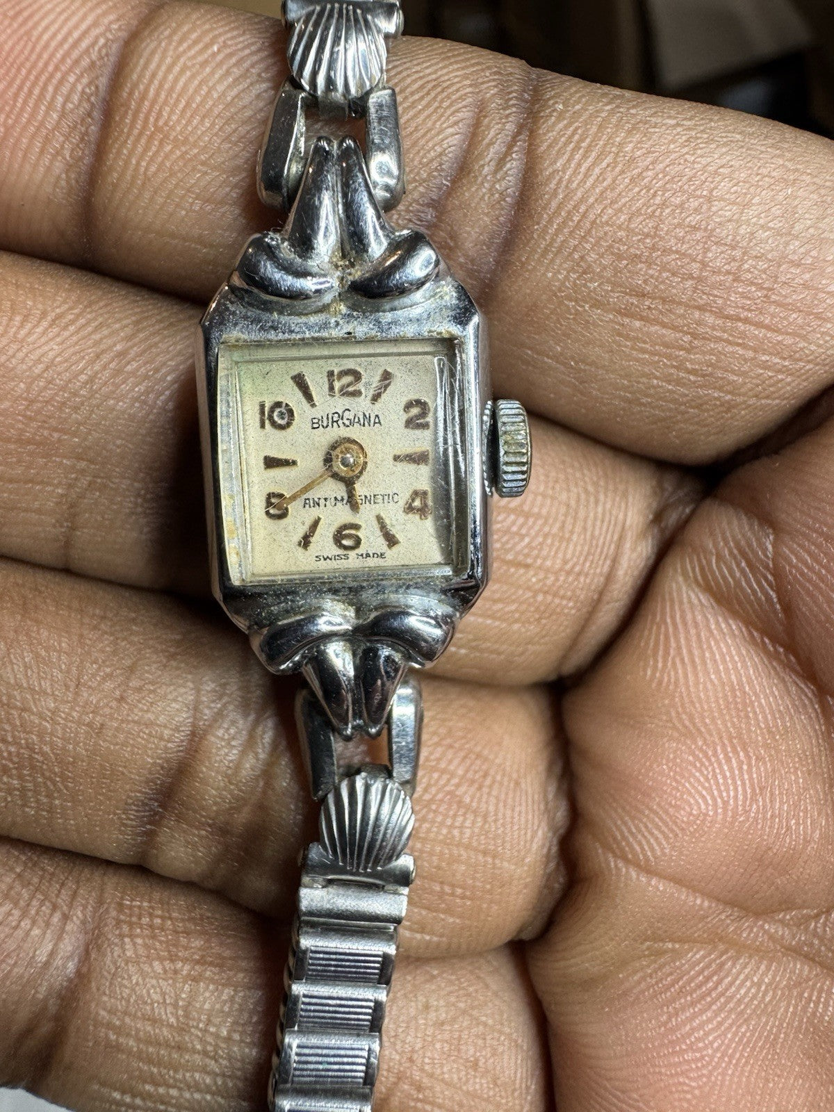 Burgana Antimagnetic Mechanical Ladies Watch, faulty