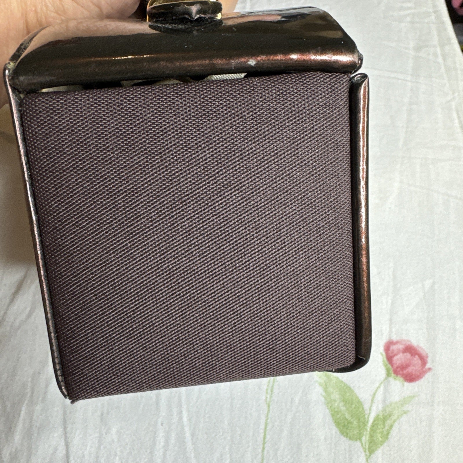 Beautiful Fox leather Mini Makeup + Jewellery Box - Excellent Condition