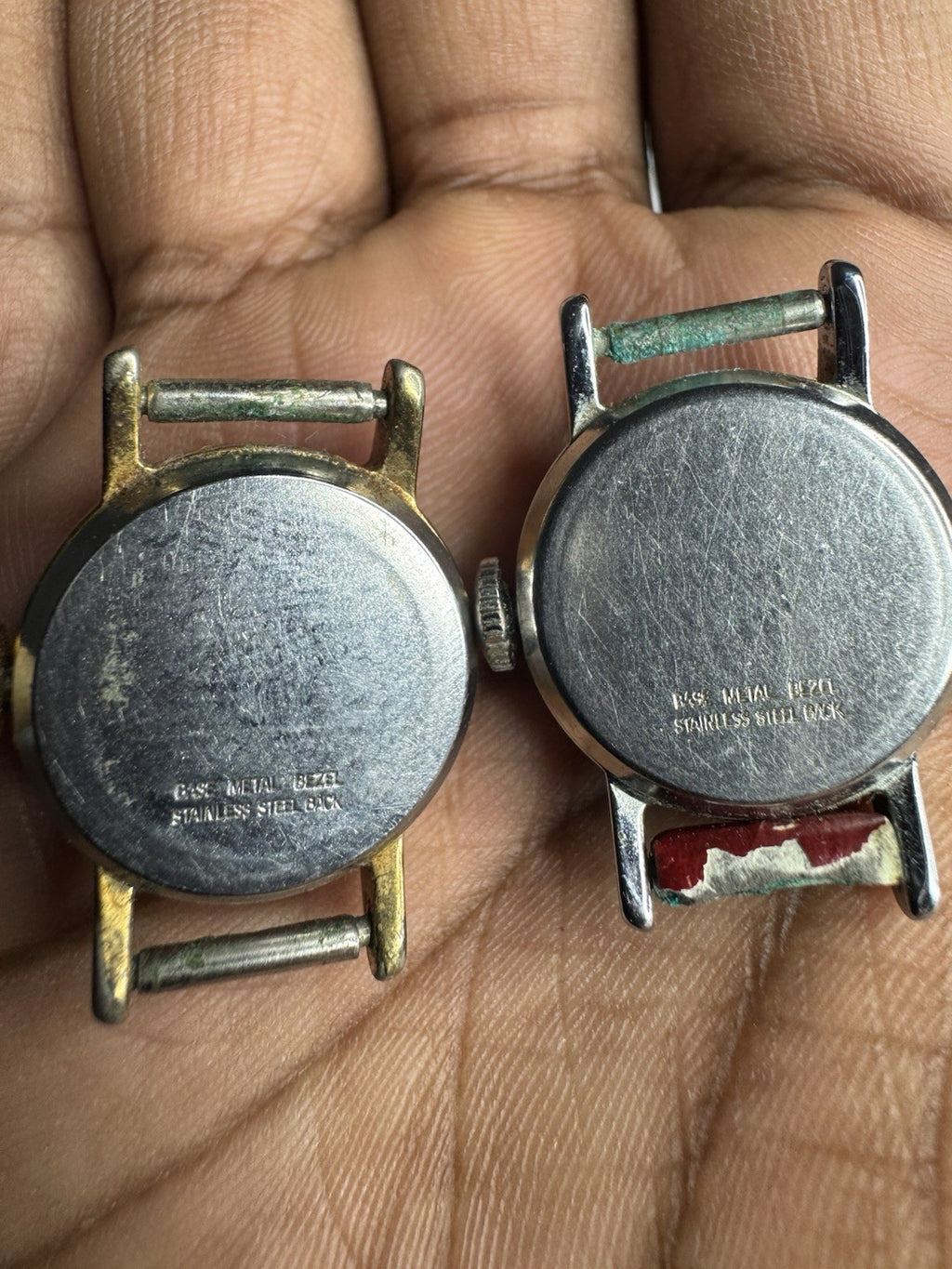 2x Timex Gold & Silver Tone Ladies Mechanical Watch, faulty, only for spare