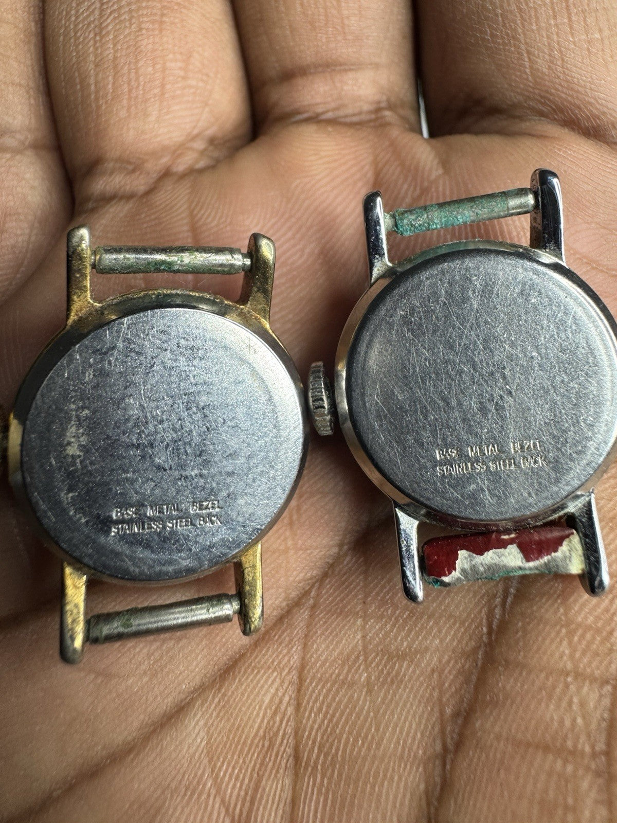 2x Timex Gold & Silver Tone Ladies Mechanical Watch, faulty, only for spare