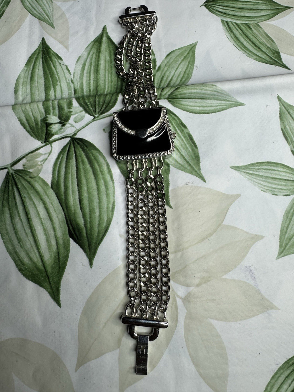 Bespoke Time 02512 Black HandBag Ladies Quartz Watch, new battery, fully working