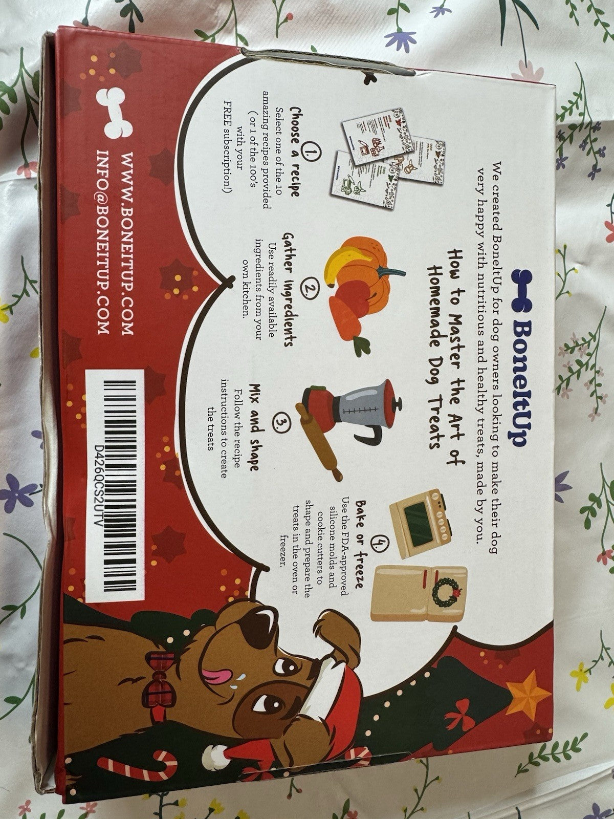 BoneItUp Home-Made Dog Treats Kit Christmas Edition
