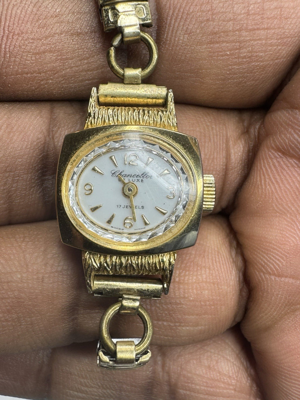 1970s Vintage Chancellor De Luxe Watch 17 Jewels Ladies Mechanical Wristwatch