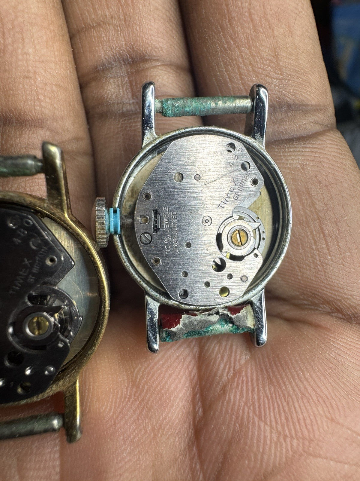 2x Timex Gold & Silver Tone Ladies Mechanical Watch, faulty, only for spare