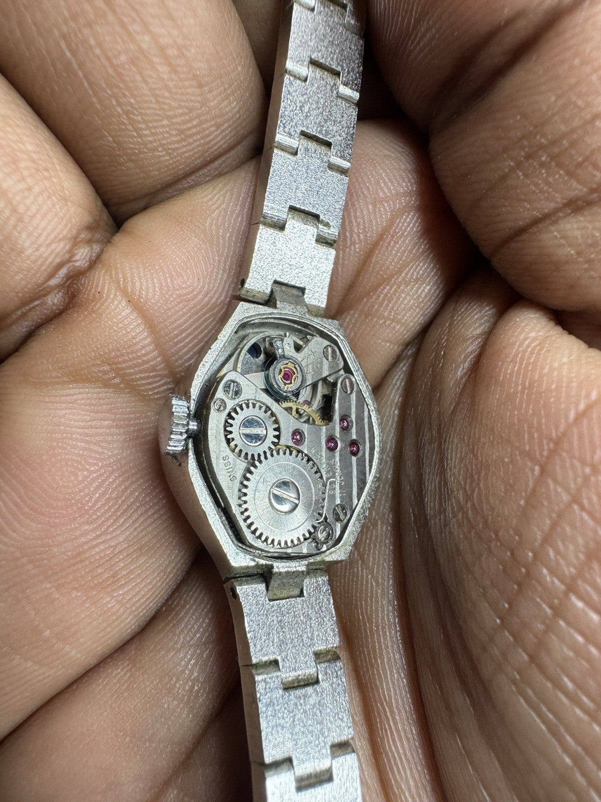 Bentima Star 17 Jewels Incabloc Silver Tone Ladies Mechanical Watch, faulty