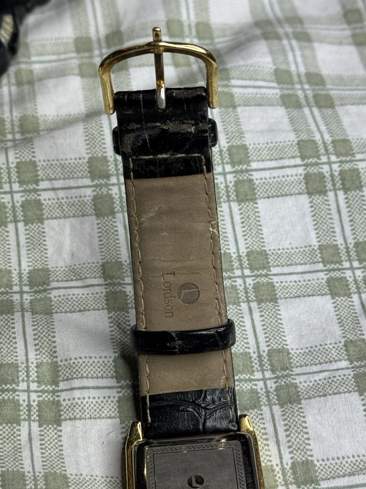 18K Gold Plated Lordson Mens Quartz Watch, new battery, no scratch, water resist