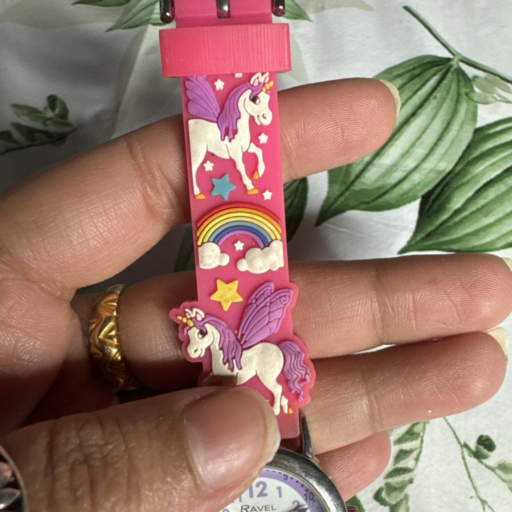 Beautiful Pink Colour Ravel Unicorn Kids Girl Watch- Fancy Look