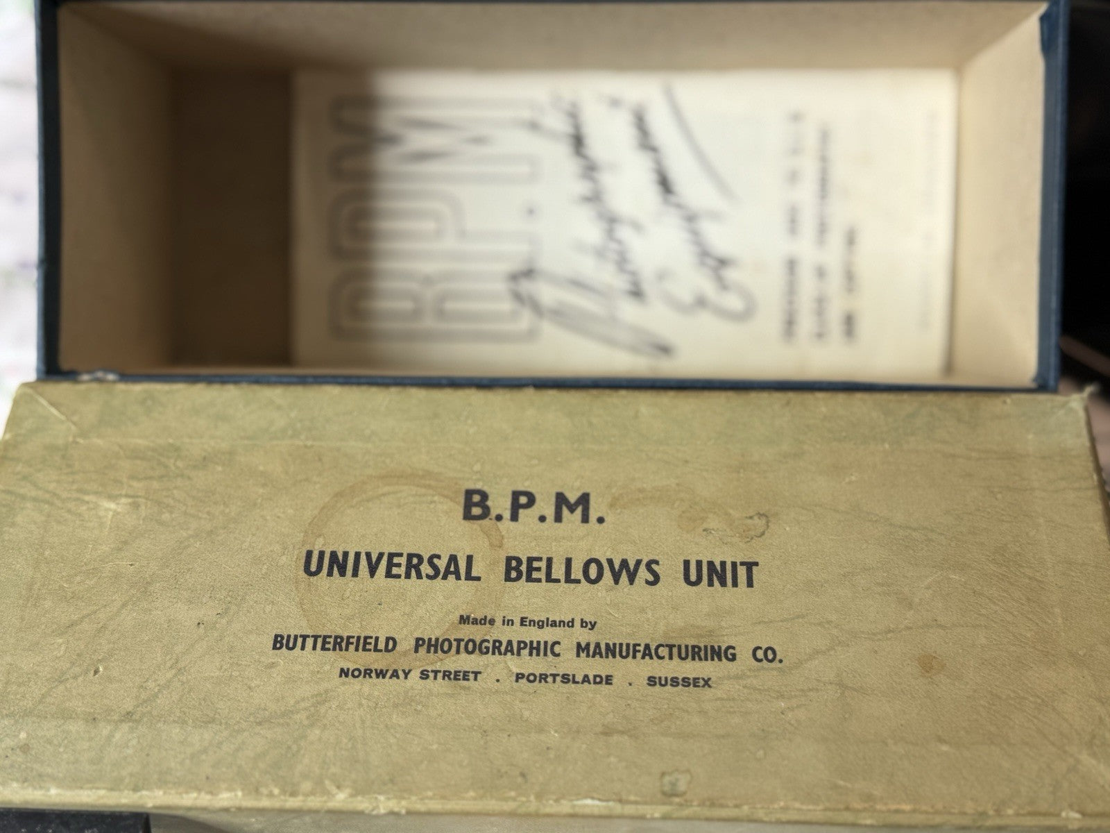 B.P.M Universal Bellows Unit + Vintage WRAY LONDON “SUPAR” 4 1/4” Lens F: 4.5