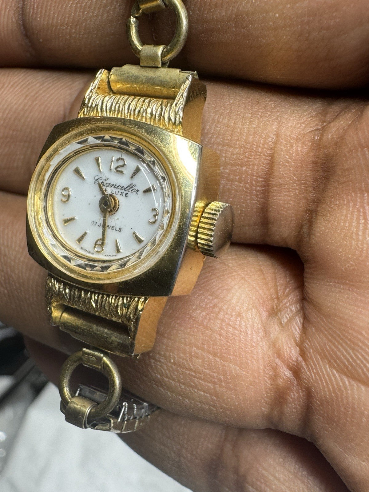 1970s Vintage Chancellor De Luxe Watch 17 Jewels Ladies Mechanical Wristwatch