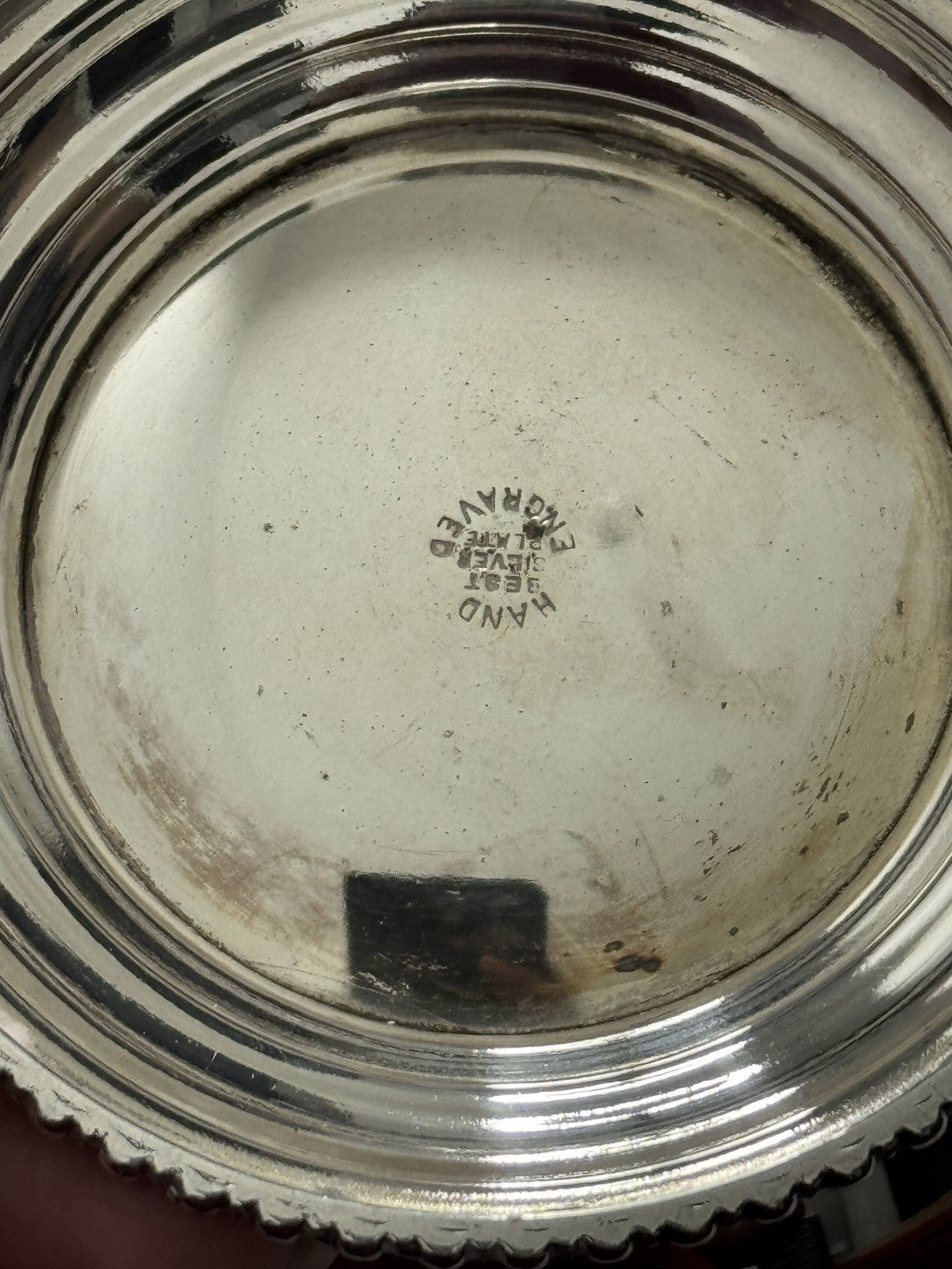 Antique Hand Best Silver Plate Engraved Sugar Bowl