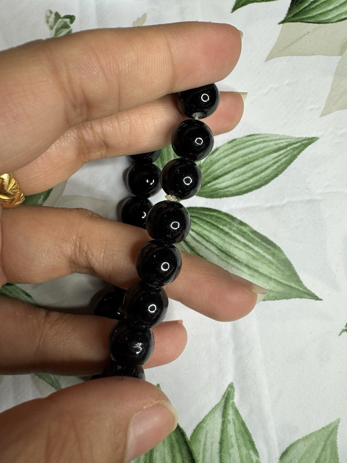 Beautiful Black Onyx Beaded Stretch Bracelet For Women