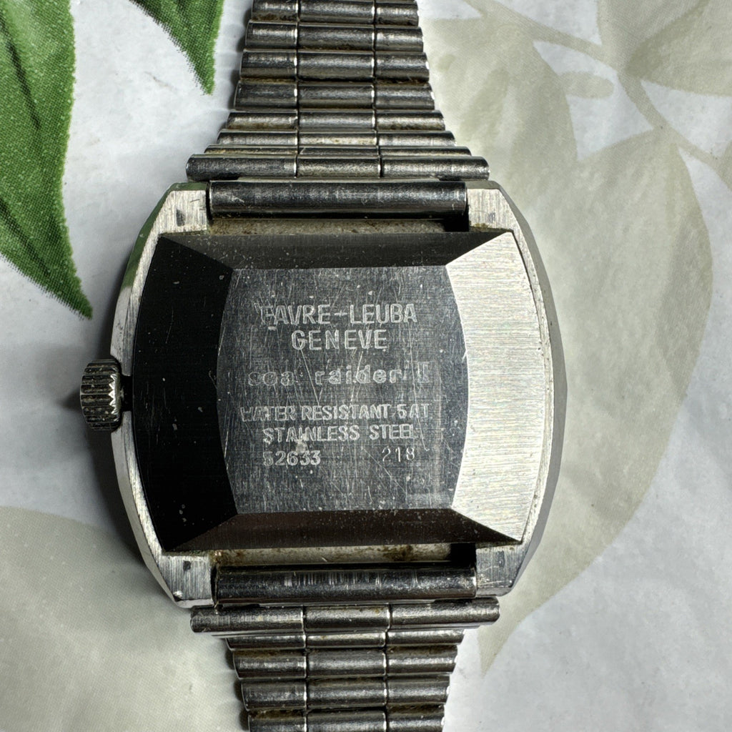 1970s Vintage Luxury Favre-Leuba Searaider II Daymatic Automatic Watch, working