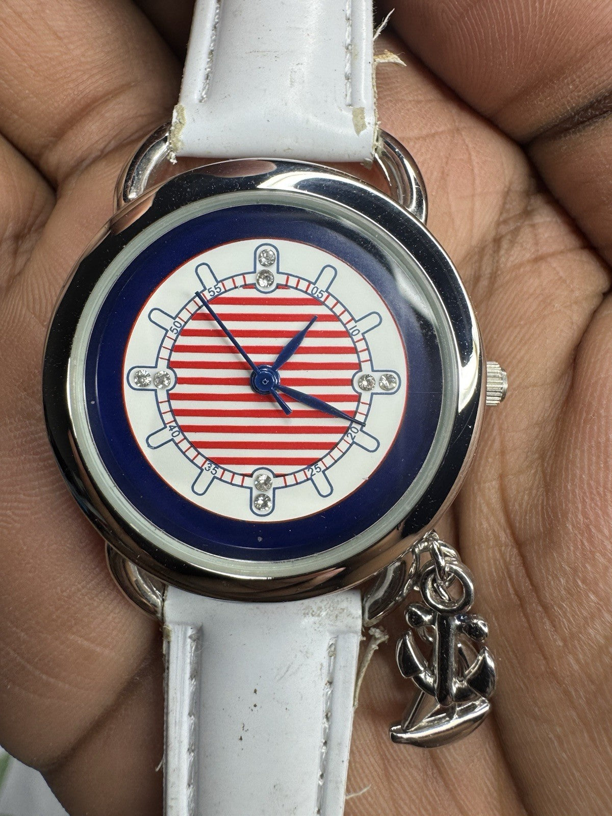 Avon Nautical Anchors Away Quartz Watch with Anchor & Bell Charm, fully working