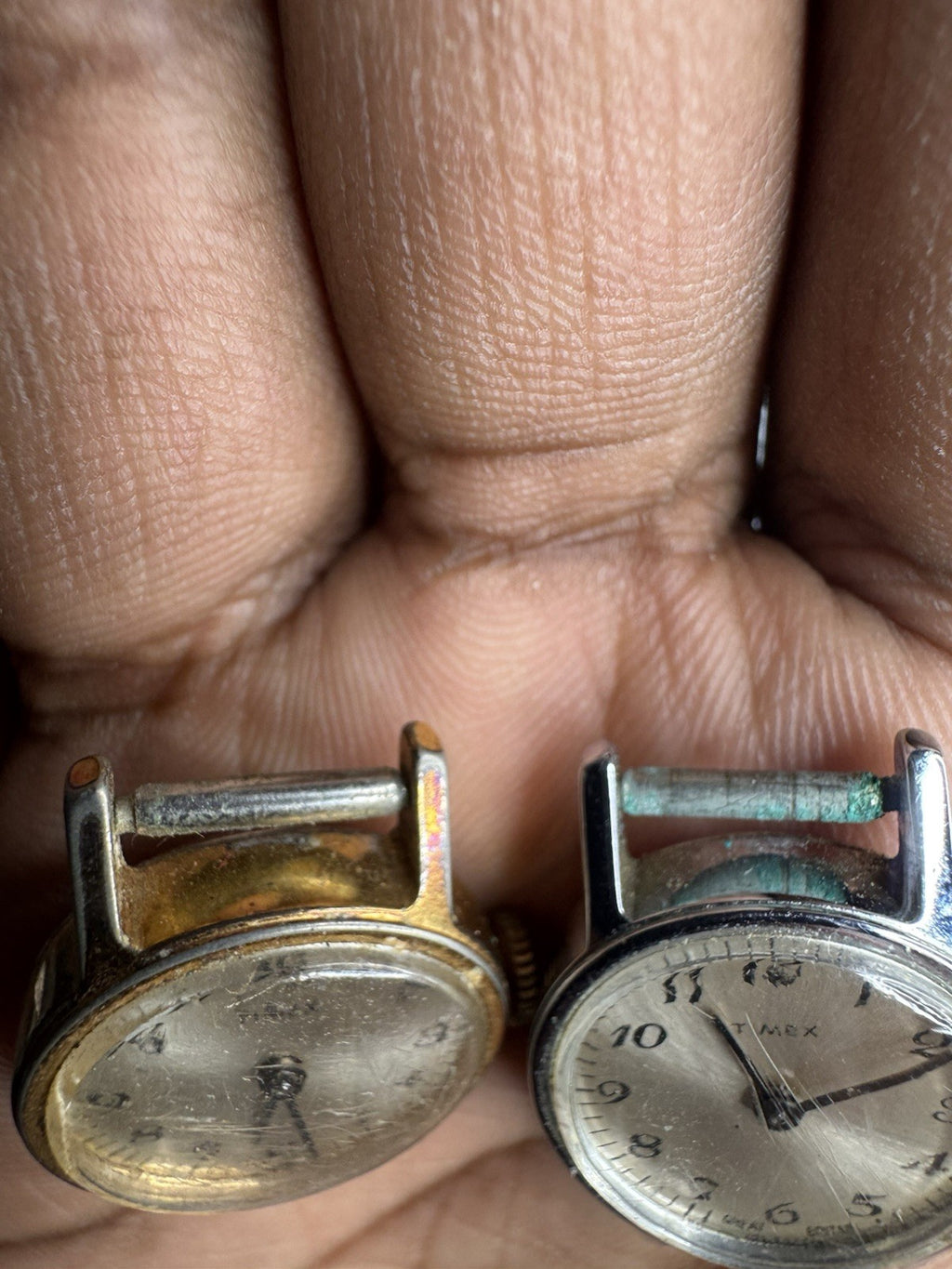 2x Timex Gold & Silver Tone Ladies Mechanical Watch, faulty, only for spare