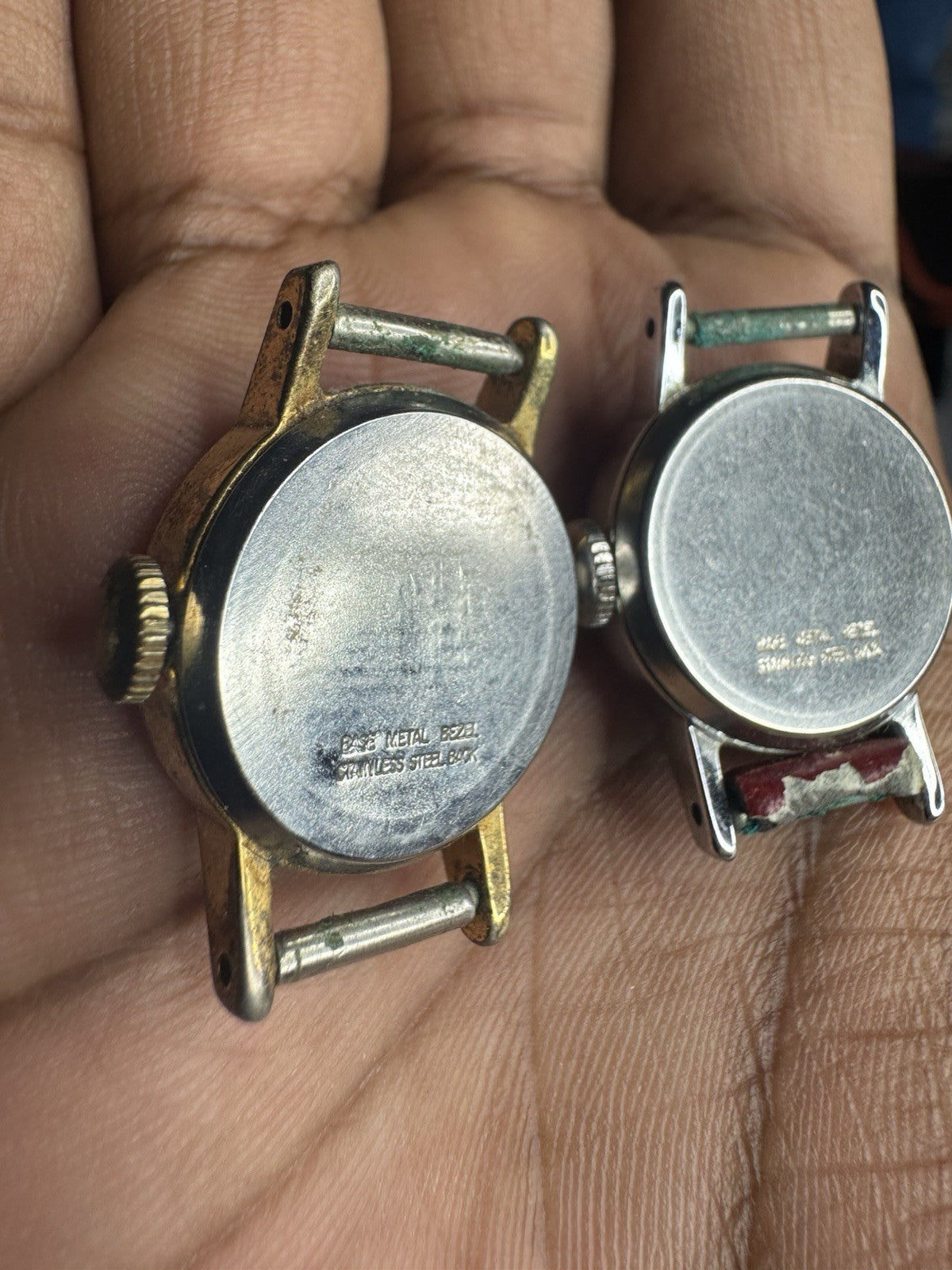 2x Timex Gold & Silver Tone Ladies Mechanical Watch, faulty, only for spare