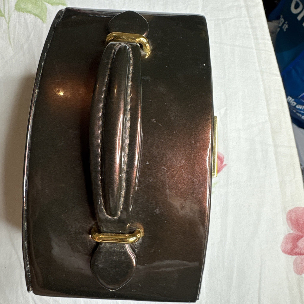 Beautiful Fox leather Mini Makeup + Jewellery Box - Excellent Condition