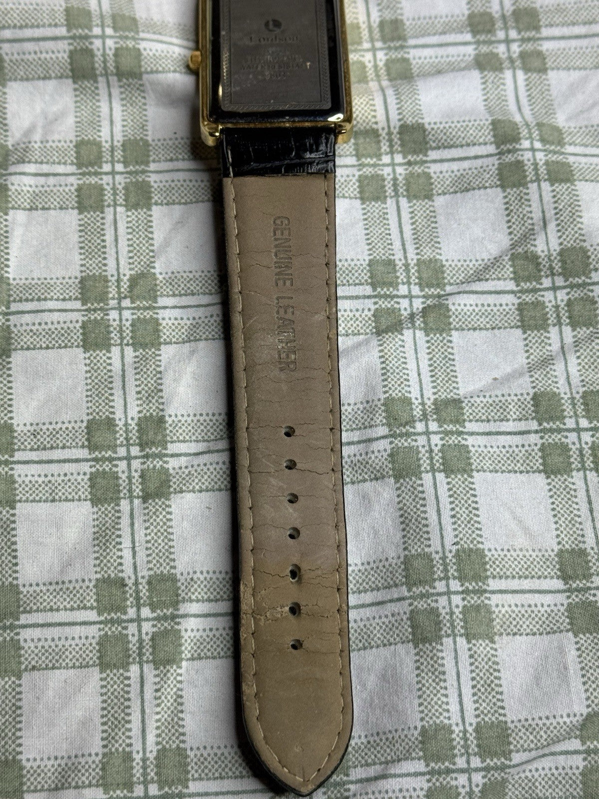 18K Gold Plated Lordson Mens Quartz Watch, new battery, no scratch, water resist