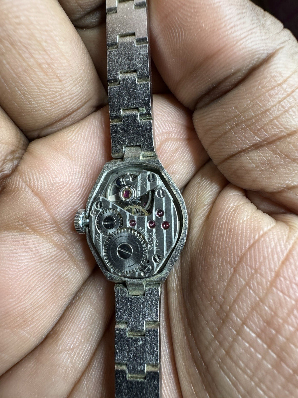 Bentima Star 17 Jewels Incabloc Silver Tone Ladies Mechanical Watch, faulty